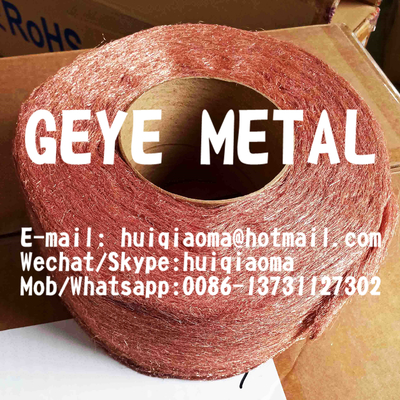 China Fieltro de cobre rojo de la fibra, EMI/RFI que protege las lanas de cobre, lanas del alambre de cobre, lanas de bronce finas Rolls proveedor