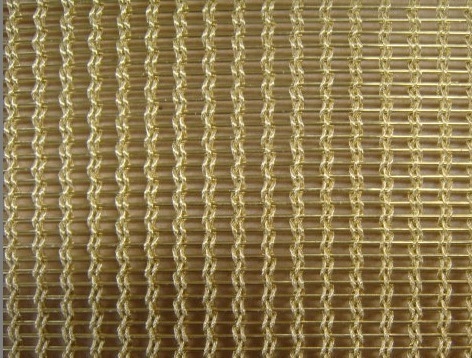 China Malla tejida trenzada de cobre amarillo decorativa 4305T para la laminación de cristal como capa intermediaria proveedor