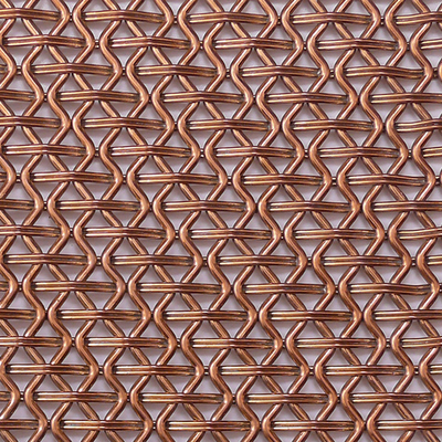 China Pantalla de malla decorativa de la pared de la fachada en el alambre arquitectónico de cobre de cobre amarillo tejido proveedor