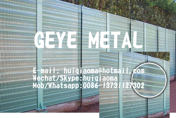 China Barrera absorbente del ruido del metal, los paneles de muro de los sonidos, fonoabsorbentes (agujero redondo perforado) proveedor